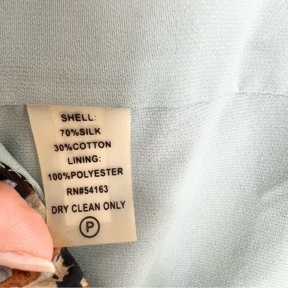 Andrew Marc blue floral silk blend sleeveless sheath dress 4 - Picture 12 of 12